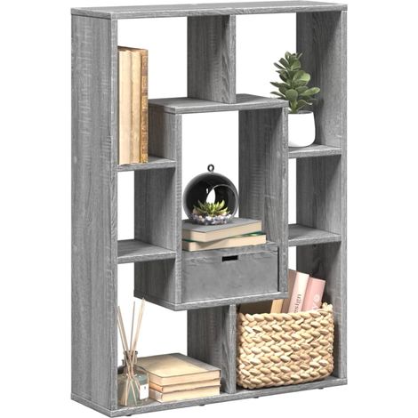 Bücherregal Grau Sonoma 63x20x90 cm Holzwerkstoff