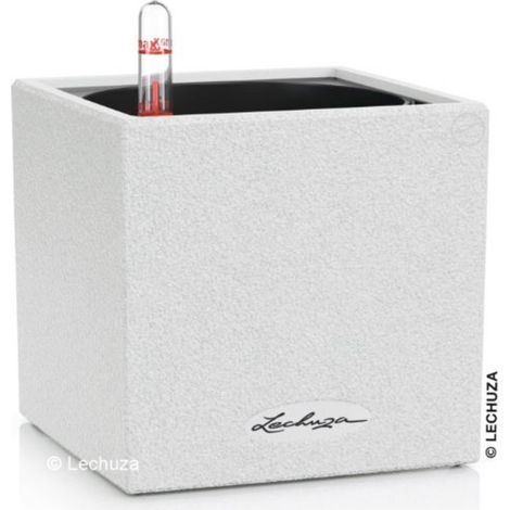 LECHUZA CANTO Stone 40 low Komplettset quarzweiß (1/3)