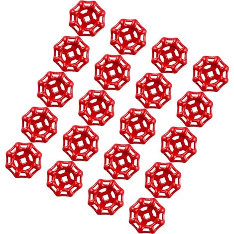 Poignée de Vanne Lot de 20 Pièces en Acier Inoxydable Rouge (1/5)
