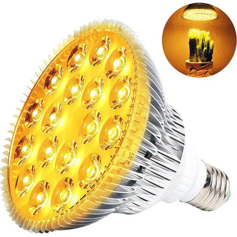 Wachstumslampe für Zimmerpflanzen – 36 W, Vollspektrum (inkl. 660 nm), natürliches Sonnenlicht, ideal für Keimung, Sukkulenten und Hydroponik