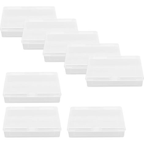 8 Pièces Boîte de Rangement en Plastique Transparent pour Cartes de Poker, Étui Solide et Résistant, pour Organiser Cartes et Petits Objets un Paquet à Dos (1/5)
