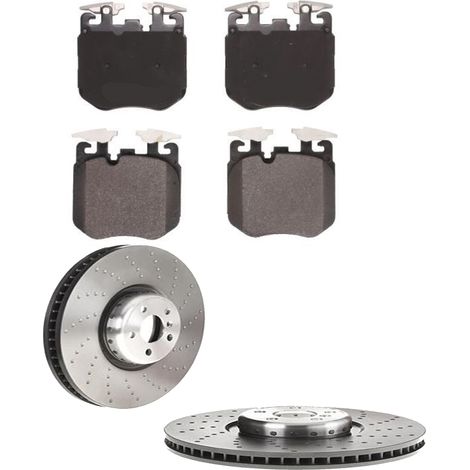 KIT FRENI ANTERIORI compatibile con BMW X6 (G06,F96) - DISCHI + PASTIGLIE OEM: 35144, 35184 / 39815 / 18668 , 18669 , 18761 , 18762 /SOSTITUZIONE DIRETTA/BASSA POLVERE/SILENZIOSO (1/5)
