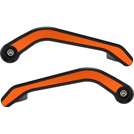 Lot de 2 protège-guidons de moto en alliage d'aluminium, universels, pour guidon de 22 mm (0,87 po), couleur orange. (1/5)