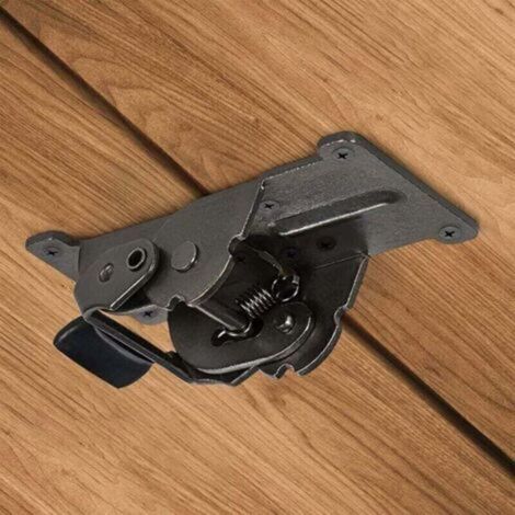 Kaelt - 0-90-180 Degrés Charnière Pliante Autobloquante le Panneau D'extension de Table Rabattable Support Pliable Raccords pour Établi Pliant en Fer avec Bronze Foncé Paquet de 4 (1/4)