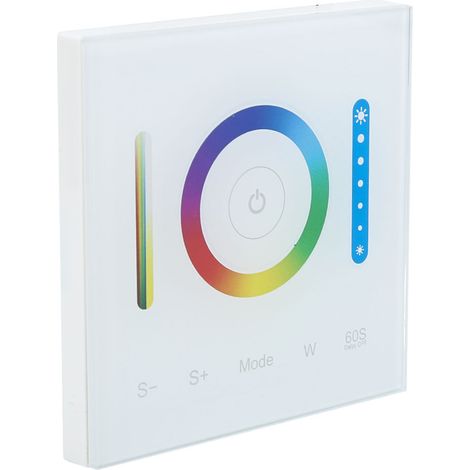 Berührungsempfindlicher LED-Controller für RGB-, RGBW- und RGB+CCT-Streifen, Farbwechsel, Fernbedienung, Lichtstreifensteuerung. (1/5)