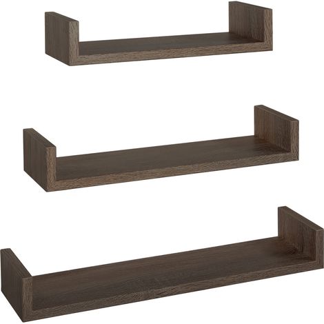 Estantes de pared conjunto de 3 pc mod. Calamita Nogal aserrado (1/4)