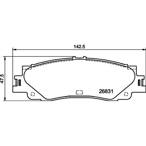 Kit de plaquettes de frein, frein à disque TEXTAR 2683101 TOYOTA 0446604010