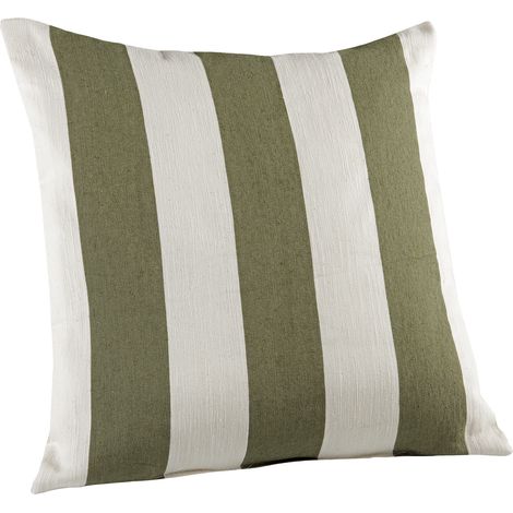 Coussin SUNSET 45 x 45 cm – Housse coton polyester – Tissé en France - 45x45cm - Vert kaki (1/2)