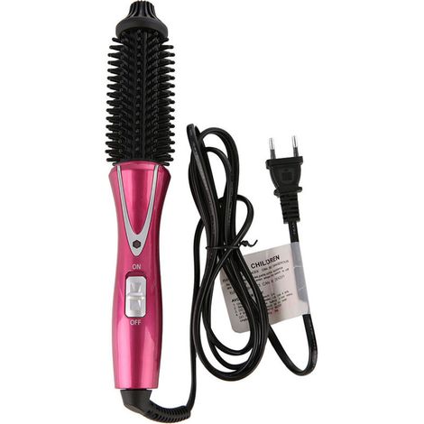 Fer à friser électrique pliable, brosse à cheveux portable, outil de coiffure beauté avec prise UE (1/5)
