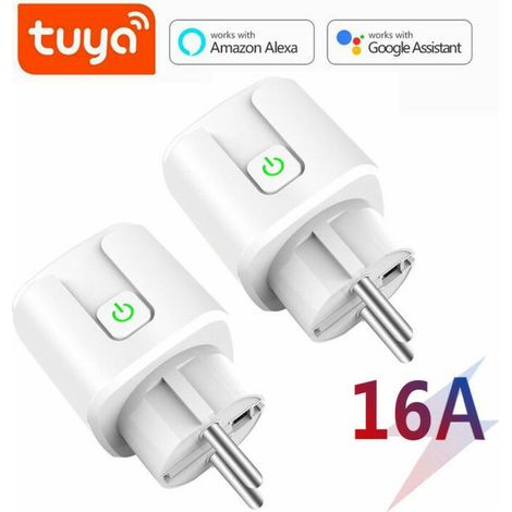 2Pcs Prise Connectee Wifi, 16A Compatible Avec Android Ios Alexa Google Home Assistant Courant Programmable Telecommande App (1/5)