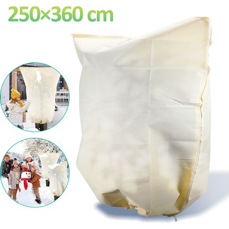 Jopassy Protezione invernale per piante 250x360cm 100g/m2 Materiale spesso resistente agli strappi Lavabile Tenda invernale per piante Velo invernale - 2x (1/5)