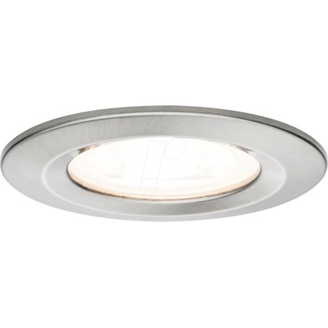 Paulmann Einbauleuchte Nova rund starr LED IP44 3-stepdim 1x6,5W GU10 Alu Zin 93475 (1/4)