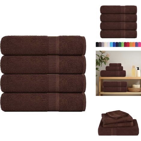 Duschtücher 4 Stk. Braun 70x140 cm 360 g/m² 100% Baumwolle - Duschtuch - Duschtücher - Handtuch - Badetuch (1/5)