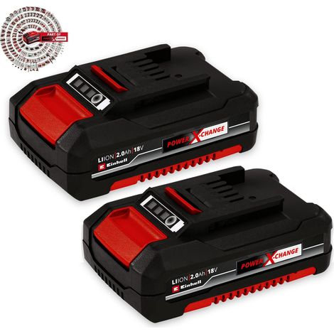Einhell Power X Change 18v Lithium Ion 2.0ah Battery Twin Pack PX-BAT2 Ozito x 2 (1/5)