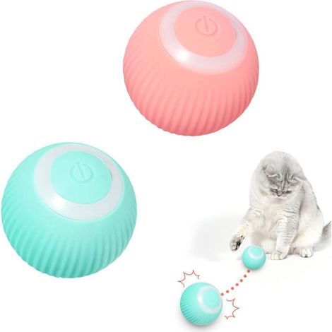 Balle d'activation pour chat - Jouet pour chat - Balle qui bouge - Bleu (1/5)
