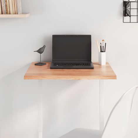 Dessus de table marron clair 60x50x2 cm bois chêne traité