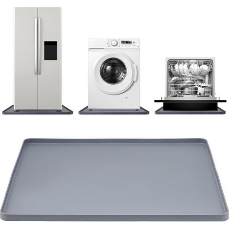 Tapis de Protection en Silicone pour Machine à Laver et Réfrigérateur, 60x60 cm Tapis Anti Vibration Machine a Laver, Imperméable pour Lave-linge, Sèche-linge, Frigo (1/5)