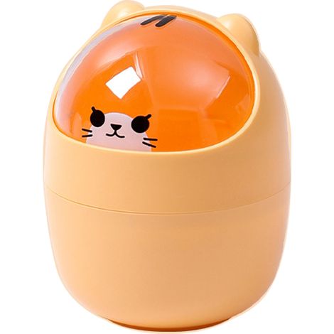 Poubelle Forme Ours - Poubelle Bureau 3 L - Avec Couvercle - Pour Bureau Cuisine Salle De Bain - 1 Pièce (1/5)