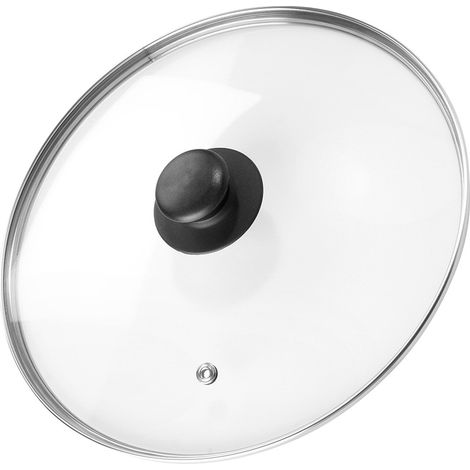 Couvercle en verre pour casseroles, poêles et marmites, bouton universel, 26 cm