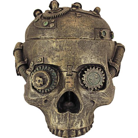 Design Toscano CL6067 Vaso di Contenimento del Cranio di Steampunk, Bronzo (1/5)