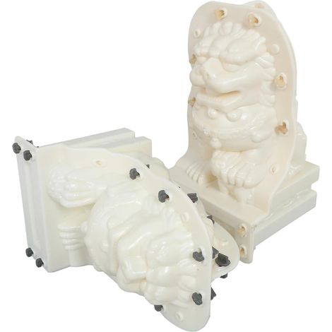 Moule Lionceau Facile à Transporter pour Statue en Béton Blanc Usage Multifonction Plastique Solide Style Asiatique Couleur Aléatoire pour Fabrication de Statues Ornementales (1/5)