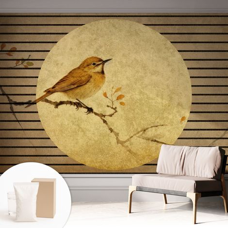 Tapete Vliestapete mit Kleber - trendige Wanddeko - elegant Fototapete für Wohnzimmer - Schlafzimmer Vogelharmonie 312x219 cm (1/5)