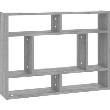 vidaXL Mensola a Muro Grigio Sonoma 75x16x55 cm in Legno (1/5)