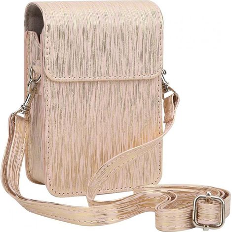 Sac photo en cuir PU (rose brossé) (1/3)
