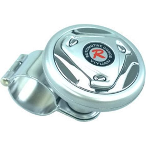 Boule de volant voiture avec roulement à billes, poignée de direction universelle pour manœuvre facile, accessoire automobile gris argenté, kit 2 pièces (1/3)