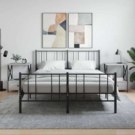 vidaXL Nachttische 2 Stk. Grau Sonoma 50x41x65 cm Holzwerkstoff (1/5)