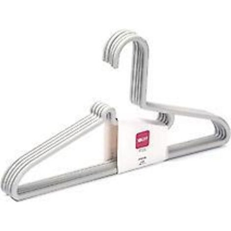 Lot de 10 cintres en plastique antidérapants et résistants, pour linge (gris) (1/2)