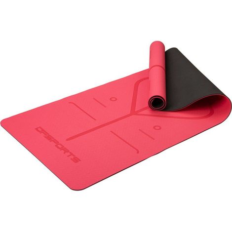 Tapis de Yoga Antidéprant Zenitude 61x183cm Rouge (1/2)