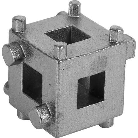 Outil d'écartement de Piston de Frein à Disque, Outil d'écarteur de Piston de Frein à Disque arrière de Voiture Adaptateur d'étrier de Frein Cube arrière Argent (1/5)