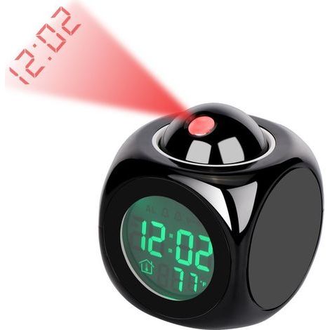 Projection Alarm Clock - Ceiling Digital Clock Projector Alarm Clock for Bedroom, Radio Controlled Projection Alarm Clock (1/5)