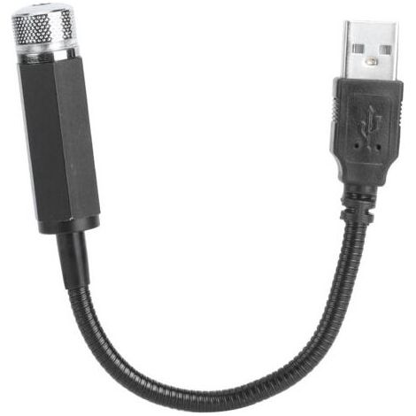 Projecteur d'ambiance romantique USB pour toit de voiture réglable avec ciel étoilé, lampe décorative rouge (1/5)