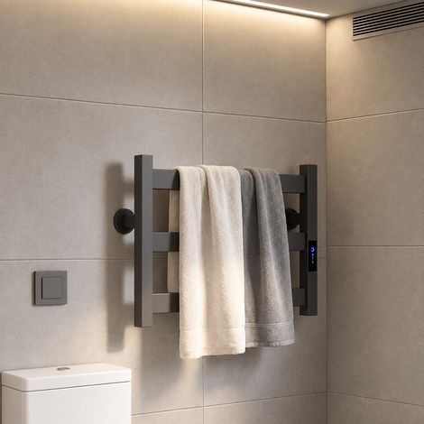 Sèche-serviettes électrique inox 55,5 × 34,5 × 7,5 cm 2,2 kg, spécification européenne ou américaine sur demande au service client – Livraison gratuite (1/3)