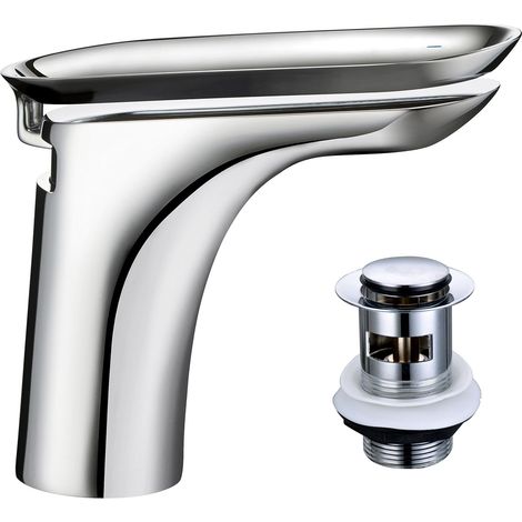 Mira Showers Fluency Monobloc Basin Tap Chrome Bathroom + Waste 2.1828.001 (1/5)