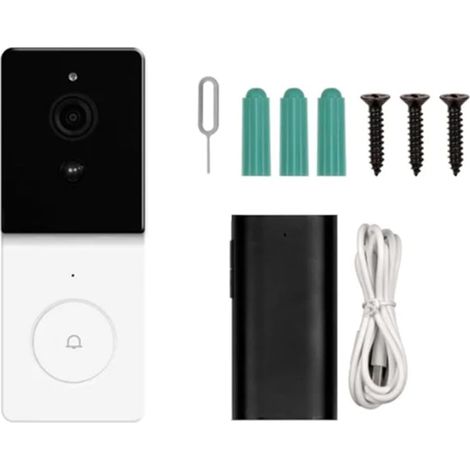 Tuya Smart WiFi Vidéophone avec interphone audio bidirectionnel, vision nocturne et porte sans pour la sécurité à (1/5)