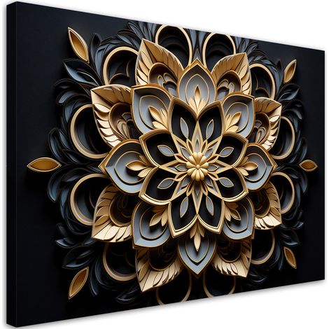 Tableau sur toile pour le bureau - Fleurs 3D AI 60x40 (1/5)