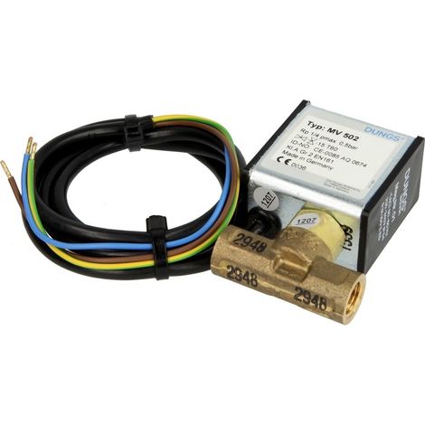 Electrovanne gaz Dungs MV502, 1/4'', NBR avec câble L:1300 mm, raccord diamètre 8 mm