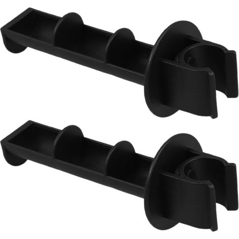 Lot de 2 Porte-papier Toilette Encastrés Noirs pour Fauteuil Roulant, Fixation sans Outil, Tige à Ressort Solide, pour Salle de Bain, Soins Infirmiers et Accessibilité Assise (1/5)
