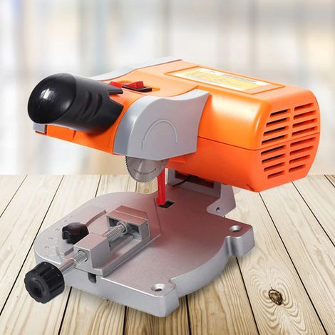 Miniature Tisch-45 Grad-Schneidemaschine 0°-45° Minikopfsäge 7800r/min Tisch-Mehrzweck-Schneidsäge 25  14  15cm