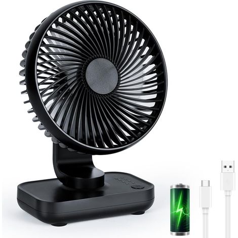 Ventilateur Silencieux Mini, Ventilateur de Bureau USB, 4 Vitesses Portable Petit Ventilateur de Table, Vent Fort, pour Chambre, Bureau, Maison, Cuisine, École, Bibliothèque et Camping (1/5)