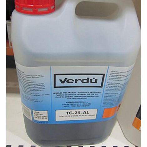 aceite de corte para aluminio tc-25-al. lubricación mínima. exento de cloro. 5 l (1/2)