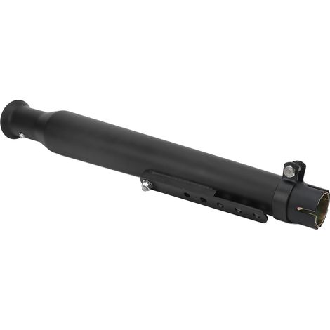Pot d'échappement moto universel 45mm/1.8in, silencieux modifié avec support coulissant noir, tuyau de rechange pour customisation, compatible divers modèles de motos, kit accessoire 1 pièce (1/5)