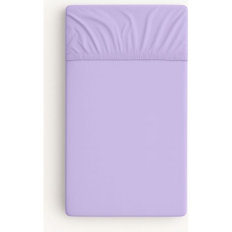 Sábana bajera de algodón para cuna 120x60 cm - violeta (1/2)