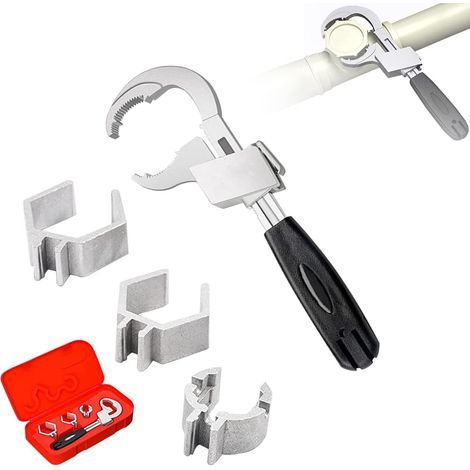 Ej.Life Multifunction Adjustable Double-ended Wrench Universal Adjustable Double-ended Wrench Multifunctional Universal Wrench Clé de Salle de Bain Multifonctionnelle Réglable (1/5)