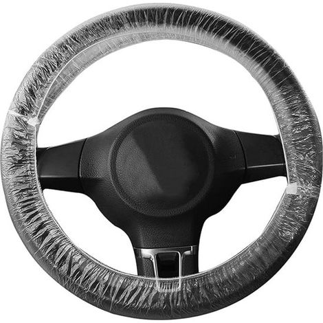 500 transparente, wiederverwendbare Lenkradbezüge für Autos (1/4)
