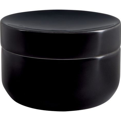 Boite à cotons Céramique JARO Noir Spirella (1/3)