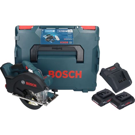 Bosch GKM 18V-50 Professional Akku Metall Handkreissäge 18 V 136 mm Brushless + 2x ProCORE Akku 4,0 Ah + Ladegerät + L-Boxx